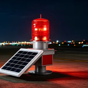 15W 20W Solar Powered Aviation Obstruction Light LED Blinking IP65 Rated Aviation and Corrosion Resistance