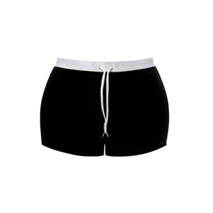 HDJ Women's Plus Size Beach Swim Shorts High Waist Drawstring Solid Color Casual Summer Swimwear MLXLXXL
