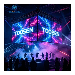 P1.9 P2.6 Fine Pitch Rental LED Display Screen LED Video Wall Curved Panel 500x500mm For High-end Event Stage Wedding Backdrop