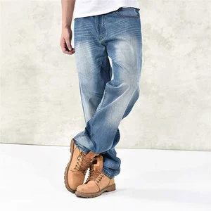 Classical Design Fashion High Quality Plus Size Clothing Men's Jeans Straight Slim Fitted Stretchy Oversized Business Pants