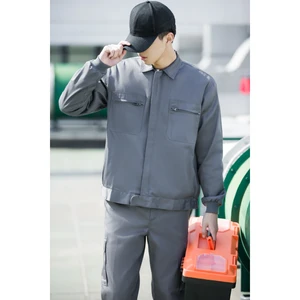 Men's Summer Multi-Pocket Breathable Workwear Suit Work Uniform Overalls Light & Slim Comfortable