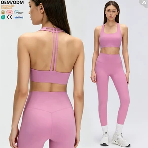 Activewear Supplier Premium Plus Size Workout Clothing High Elastic Woman T Back High Impact Sports Bra with Removable Pads