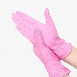 100 Pack Disposable Nitrile Gloves, Thickened Wear-resistant Design with Smooth Fingertips, Non-sterile Anti-slip Portable Glove
