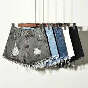 Hot Selling S-6XL Summer Women's Denim Shorts, Spicy Girl Tassel Plus Size Women's Denim Shorts