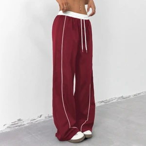 ZZB Autumn Women's Four-Way Stretch Breathable Plus Size Loose Low Waist Elastic Waist Casual Wide Leg Pants Niche Drape