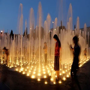 Modern Stainless Steel Musical Dry Deck Dancing Water Fountain for Under Ground Pool Shopping Mall Plaza