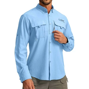 Custom Logo Men's Casual Fishing Shirt Sun-Protective Clothing Adult Custom Printed Compression Outdoor Sun Protection