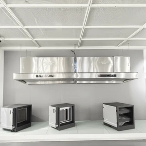 POLYGEE 3000~4800CMH Commercial Kitchen Smoke Air Extractor Electrostatic Precipitator Range Hood For Big Restaurant