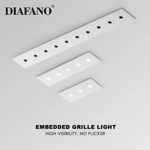 Recessed Rectangular Adjustable Downlight 6w 10w 20w Aluminum Led Linear Grille Light