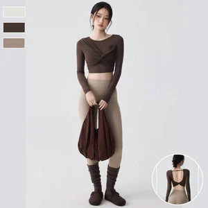 2026 Wholesale Lightweight Eco-Friendly Yoga Tank Tops Workout Gym Fitness Plus Size Seamless Long Sleeve Breathable Women