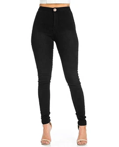 Ladies New Woman Denim Spandex Summer Jeans Slim Fit Black Denim Pants