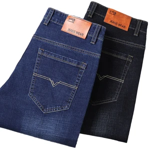 Wholesale Plus Size Men's Jeans Custom Classic Slim Straight Skinny Fashionable Casual Denim Print Winter Ready to Ship