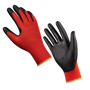 Wholesale Anti slip Polyester Durable Working Hand Safety Gloves With Nitrile Coating