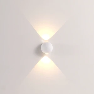 Modern 2*1w White Aluminum Surface Sconce Wall Lamp Led Wall Lights Outdoor Lamp