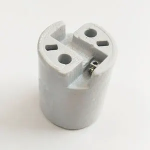 Fuzhou E40 Porcelain Socket Black with Grounding Screw Style Ceramic Lamp Holders Light Fitting Bulb Socket Lamp Base