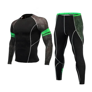 Apparel Outdoor Skinny Fitness Workout Long Sleeve Stylish Men's Gym Wear Lightweight Breathable Compression Sets for Men