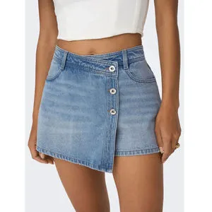 Custom Women's Skinny Fit Streetwear Denim Shorts Drawstring Closure Washed Breathable Spandex/Polyester Low Price Wholesale