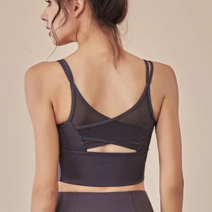 Custom Sports Underwear Women Yoga Workout Gym Clothes Cross Back Sexy High Impact Sports Bras Sexy Woman Sports Bra High Impact