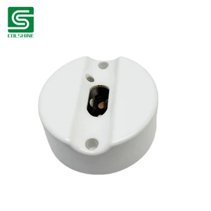 S14D Porcelain Lamp Holder Heat Resistant Ceramic Socket for LED Tube Bulbs in Commercial Lighting