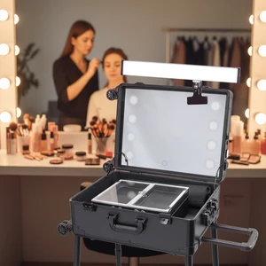 Portable LumiWAND 40W LED Bi Color High-brightness Makeup case Cosmetic Mirror Fill Light Battery Powered for Video for Artists