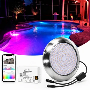 Gouly Customized IP68 Waterproof Pool Lights RGBW Chasing Color Underwater Light With Wifi Control For Fountain Boat Marine Pond