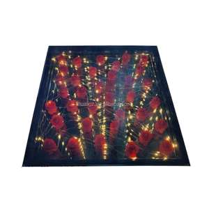 Visually Stunning LED 3D Infinity Rose Flower Dance Floor Tile Lamp RGB DMX512/Sound-Activated Control IP33 Rated Stage Lights