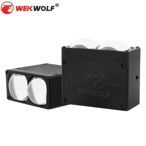 130W 12V 24V Front Automotive LED Lights Two Eyes Car Grille Spotlights Mini LED Auxiliary Light Projector Lens Grille Lights