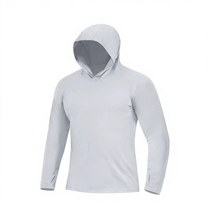 Outdoor Latex UPF50+ Sunscreen Clothing Men Women Summer Anti-UV Ice Silk Breathable Quick-Drying Hooded Jacket Fishing