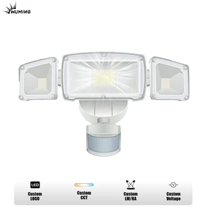 360 Illumination IP65 ABS COB LED Sensor Flood Light-42W Dual Voltage 5000K Garden Use