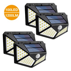 Outdoor IP65 Waterproof ABS Wall Lamp LED Monocrystalline Solar Powered Motion Sensor Light 8-10m Detection Range 1800mAh Garden