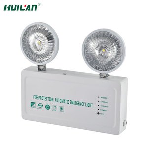 China Factory Reliable 220V 3W IP30 Rated 5000K Daylight 2-Year Warranty Two Head Office School Led Emergency Light