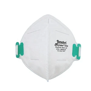 Disposable Niosh N95 Half Face Respirator Dustproof Mask with Flat Folding Shape