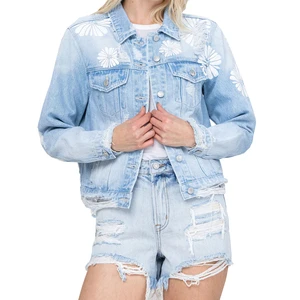 Factory Made Custom Logo Women's Denim Shorts Sets Summer High Quality Breathable Custom Made Logo Twin Sets for Ladies