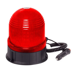 Magnet and Screw Mount LED Emergency Beacon 14.4W Amber Blue Roof Top Hazard Signal Rotating Flashing Light with Cigar Plug