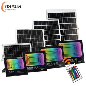Solar Powered Motion Sensor Outdoor 100w Rgb Led Neon Flood Lights Ip66 200 Watt for Outdoor Garden