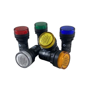 22mm AC/DC24V Equipment Indicator Light with Orange Plastic IP66 120° Beam Angle