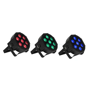 Remote Controlled Par LED 7*18W RGBWA UV 6 Color Mixing DMX512 Professional LED Stage Light For DJ