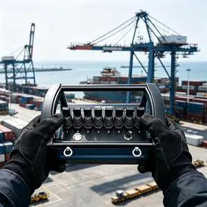 Marine Waterproof Hydraulic Remote Control 8 Joysticks Metal Construction Rechargeable Battery 1000m Range For Seaport Crane
