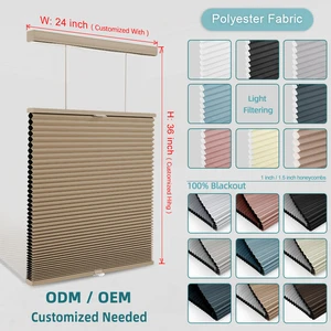 100% Blackout Top Down Bottom Up Cellular Shade Smart Honeycomb Blinds Double Cell Shutters Electric Window Honeycomb Blinds