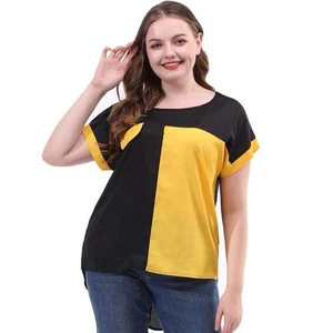 Women's Regular Fit Plus Size T-shirt Cotton Bamboo Breathable Quick Dry Custom Logo Short Sleeve All Seasons Casual Funny High