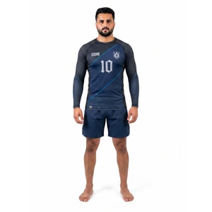 Wholesale OEM Compression Rashguard Custom 85% Polyester 15% Elastane Long Sleeve BJJ MMA UPF50+ Eco-Friendly Quick Dry Anti-UV
