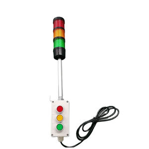 220V Manual Andon-Light Three-Color LED Tower Warning Light For Workshop CNC Lathe Machine Status Indicator