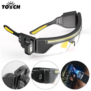 Portable LED Glasses Headlamp Motion Sensor Waterproof Rechargeable Adjustable Beam Night Running Camping Fishing