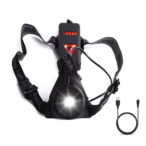 High Visibility Adjustable LED Running Light Portable Outdoor Sports Running Chest with Light for Runners