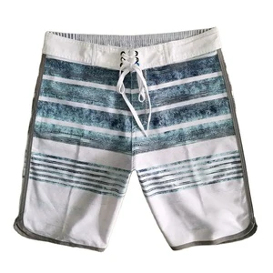 Wholesale Polyester Spandex Four Way Stretch Mens Beachwear Casual Beach Swim Trunks Pants Boardshorts Surf Shorts