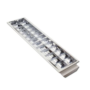 T8 LED Grille Light 1200X600MM High Efficiency Recessed Lighting V-Shaped Louver Accessory Includes Fluorescent T5 Tubes Modern