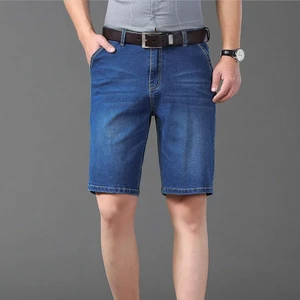 High Quality Men's Custom Color Denim Shorts Breathable Comfortable Casual Style Straight Knitted Eco-Friendly Light Washed