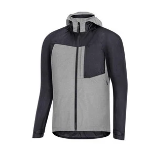 Waterproof Breathable Cycling Jacket Zipper Hood Outdoor Sports Training New Sun Protection Men's Clothing Customized Color Logo