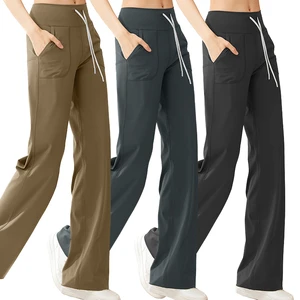 Yoga Pants High Waist Drawstring Nylon Yoga Loose Pants Autumn Sports Fitness Quick-drying Breathable Fashion Leggings for Women