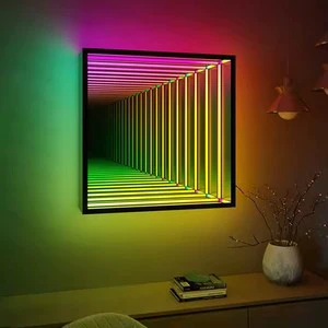 Abyss Lamp Customizable Thousand-layer Mirror Neon Light Electronic Sign Luminous Characters for Bar Background Wall Brick Floor